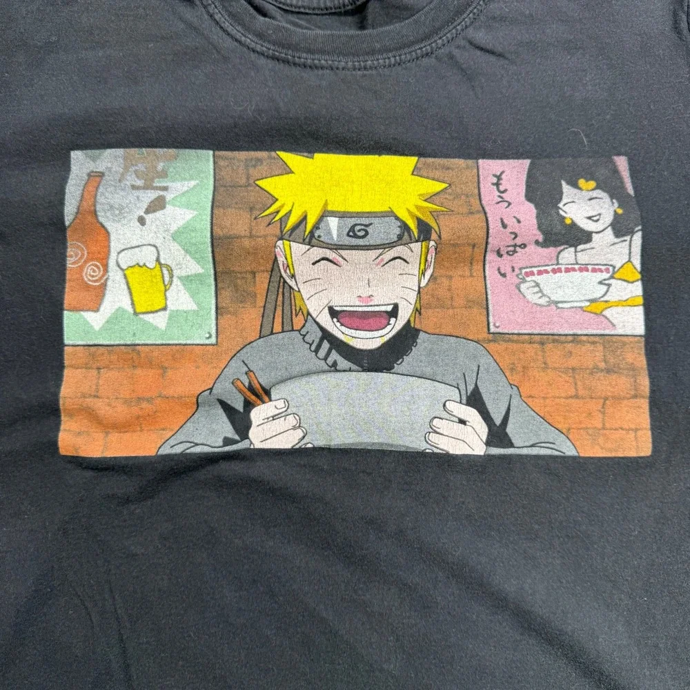 Naruto Shippuden Ichiraku Ramen Shop Graphic Tee Mens‎ M Black Anime T-Shirt